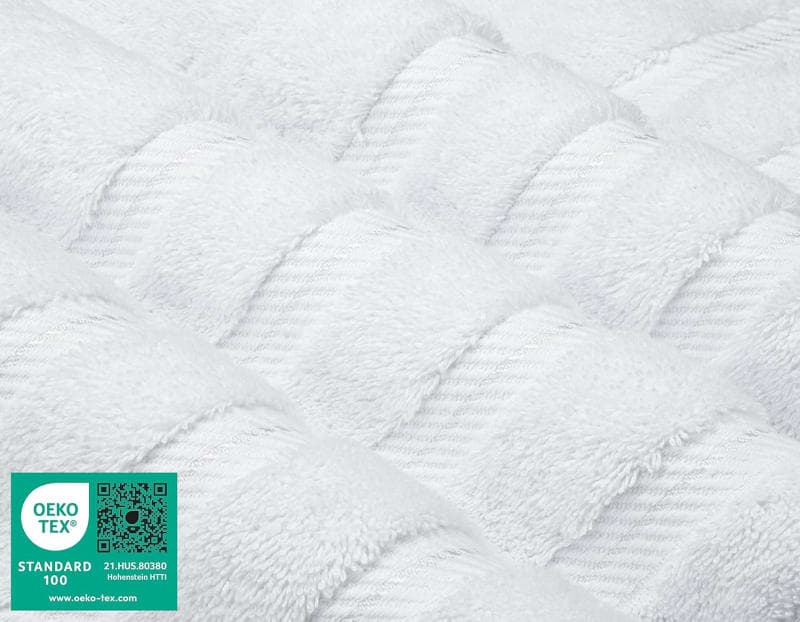 White cotton towel set with bath towels, hand towels, and washcloths for a soft bathroom refresh gallery view 2