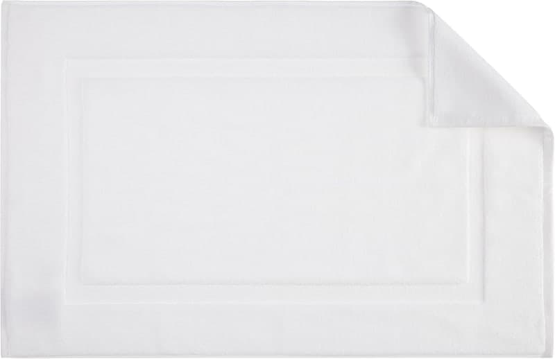 Bright white cotton non-slip bath mat for a clean spa-style bathroom floor gallery view 4