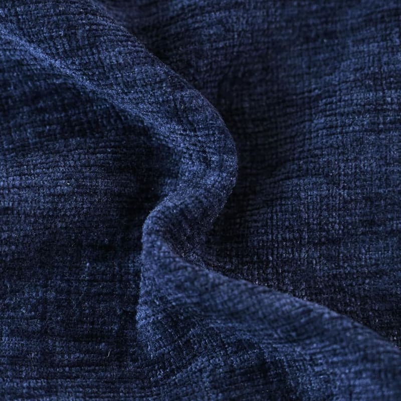 Navy blue chenille pillow covers styled on a cream sofa for cozy modern living room decor gallery view 1